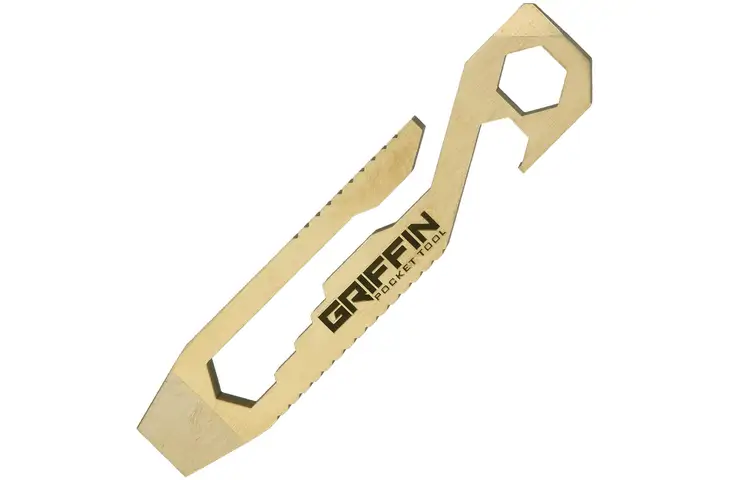 Griffin Pocket Tool GPT Pocket Tool Brass Fixed Blade Knife GPT-BRASS